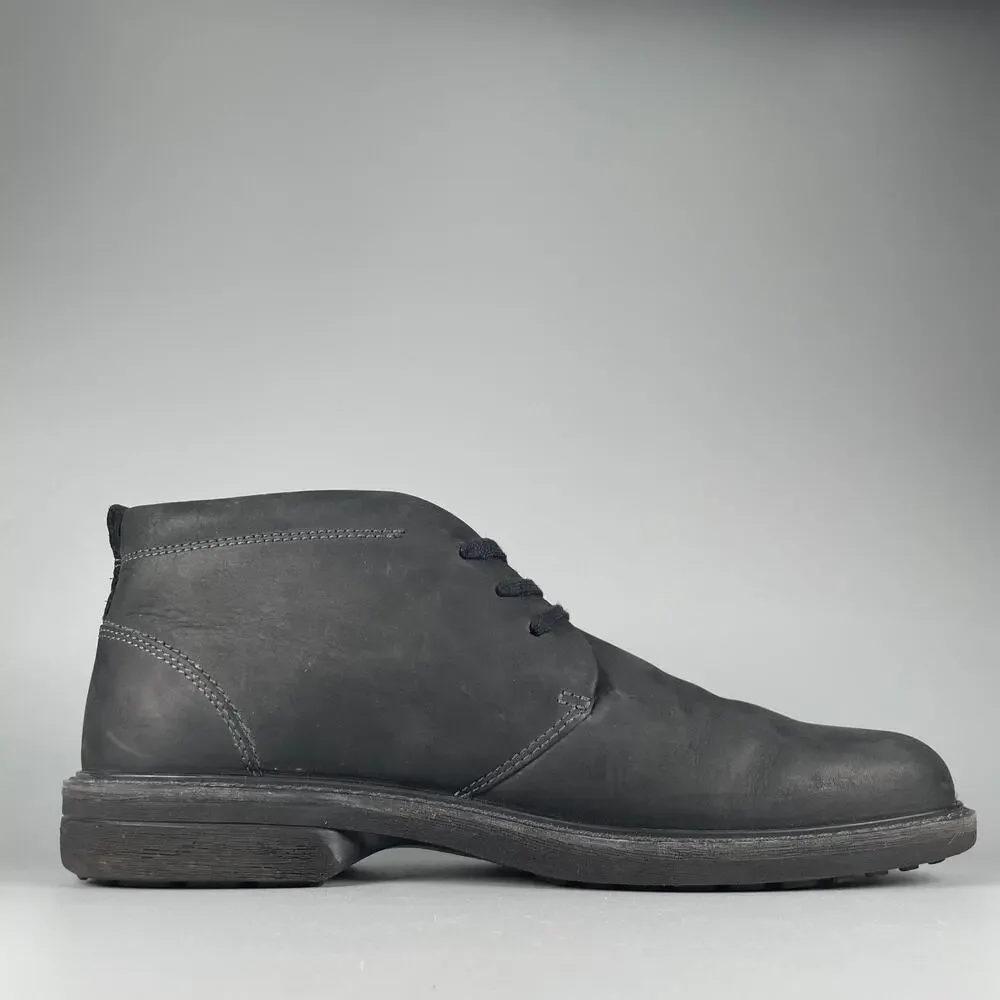 ECCO Turn Men's EU 45 US 11 Black Leather Shaft Chukka Ankle Boots Casual EUC
